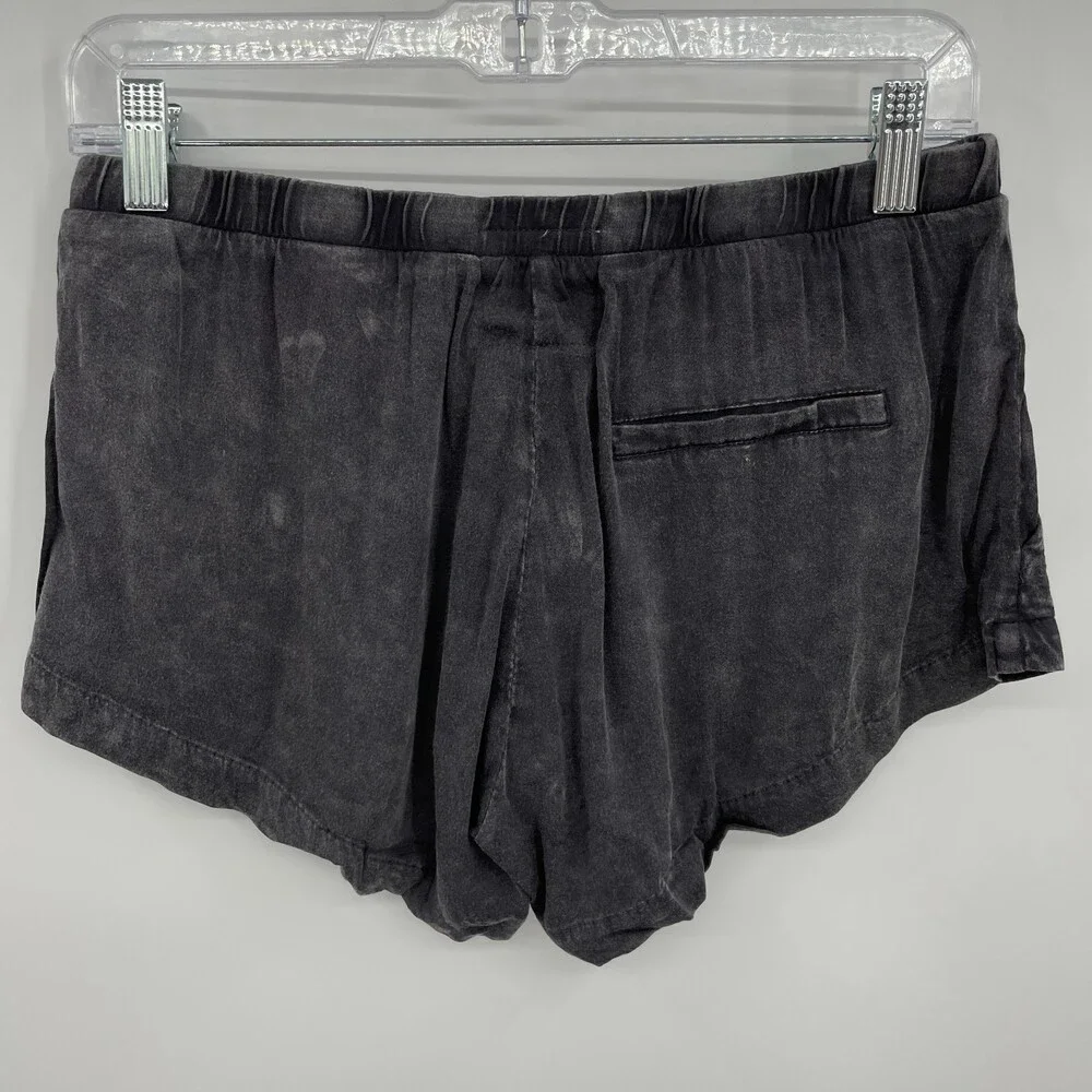 NWT CHASER Heirloom Lace Up Front Tie Gray Lightweight Shorts Size M